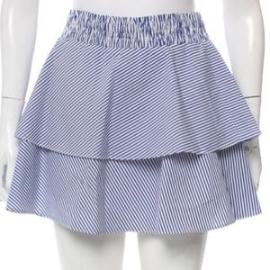Prose & Poetry Striped Tiered Circle Mini Skirt